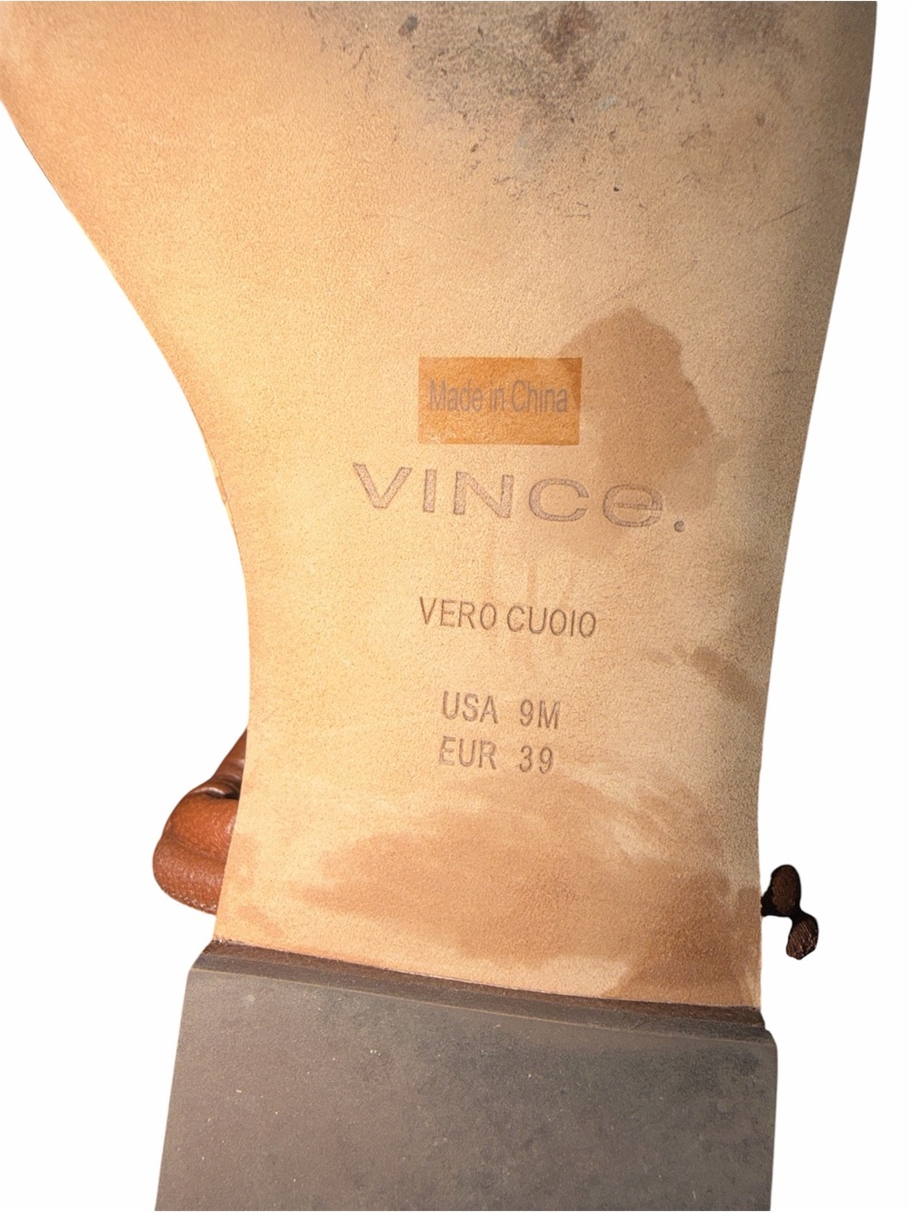 Vince Tan Knotted Strap Cork Sandals - Picture 5 of 5